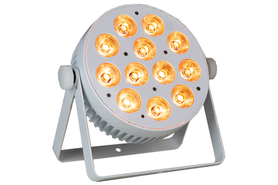 PAR12X12LW - 12x 12W LED RGBWAU Parcan with IR Remote (White)