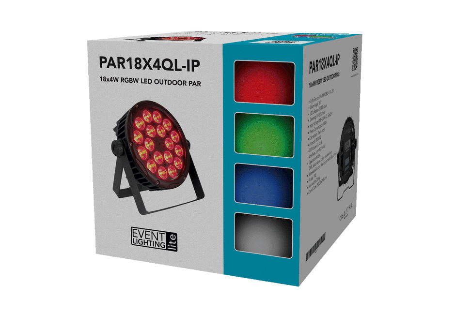 Event Lighting PAR18X4QL-IP - Outdoor Lite Par with 18 x 4W RGBW LEDs