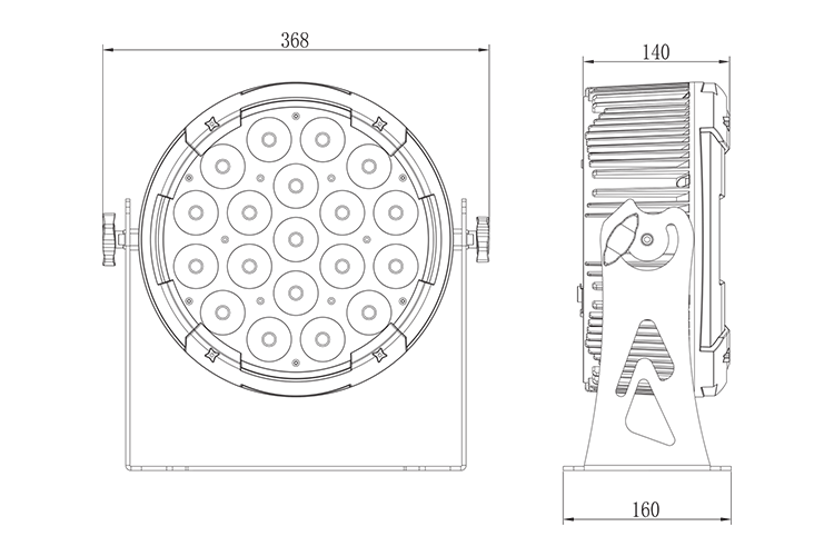Event Lighting PAR19X15 - 19 x 15W RGBW Section Control Pro PAR