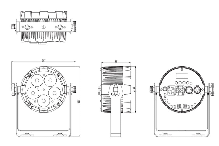 Event Lighting PAR5Q - Indoor Pro Par with 5 x 8W RGBW LEDs