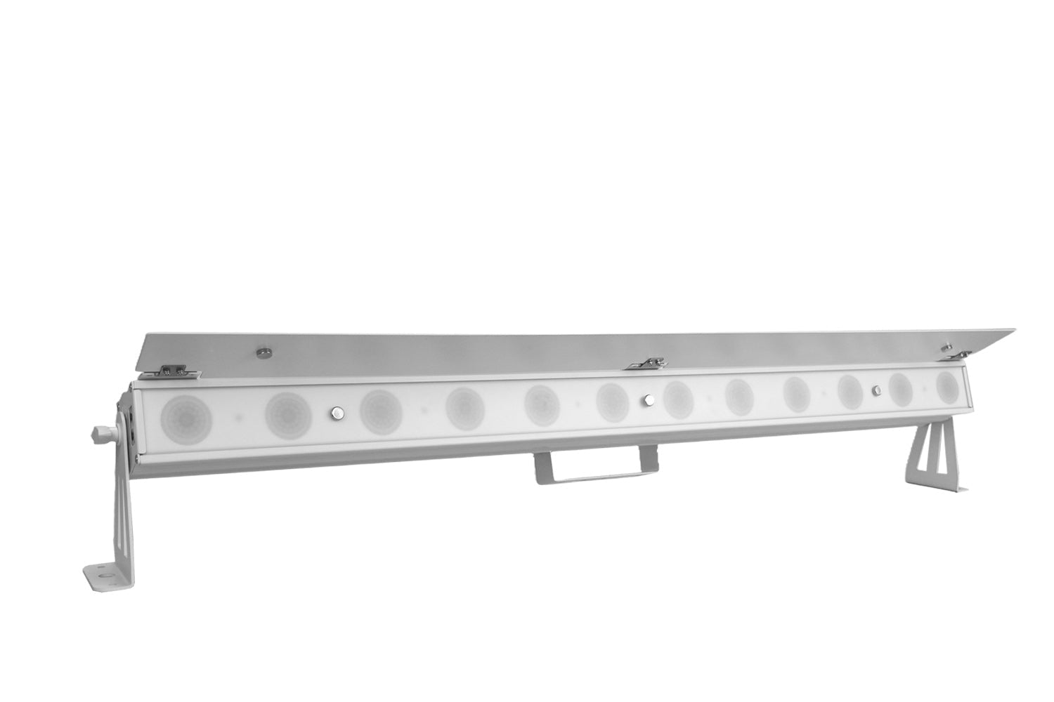 PIXBAR12H-WH - 12 x 12W RGBWAU Pixel Control Bar with barndoor (White)