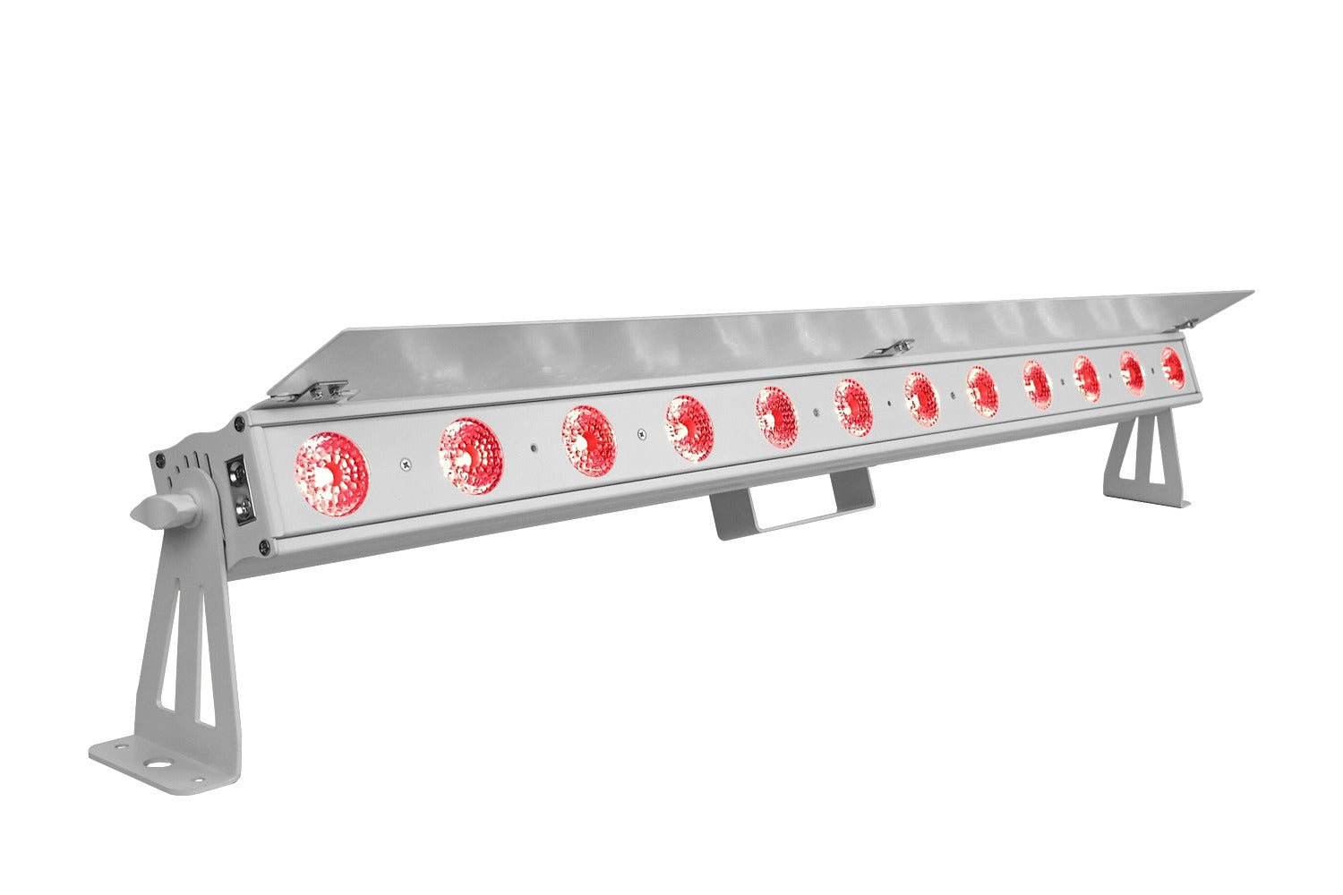 PIXBAR12H-WH - 12 x 12W RGBWAU Pixel Control Bar with barndoor (White)