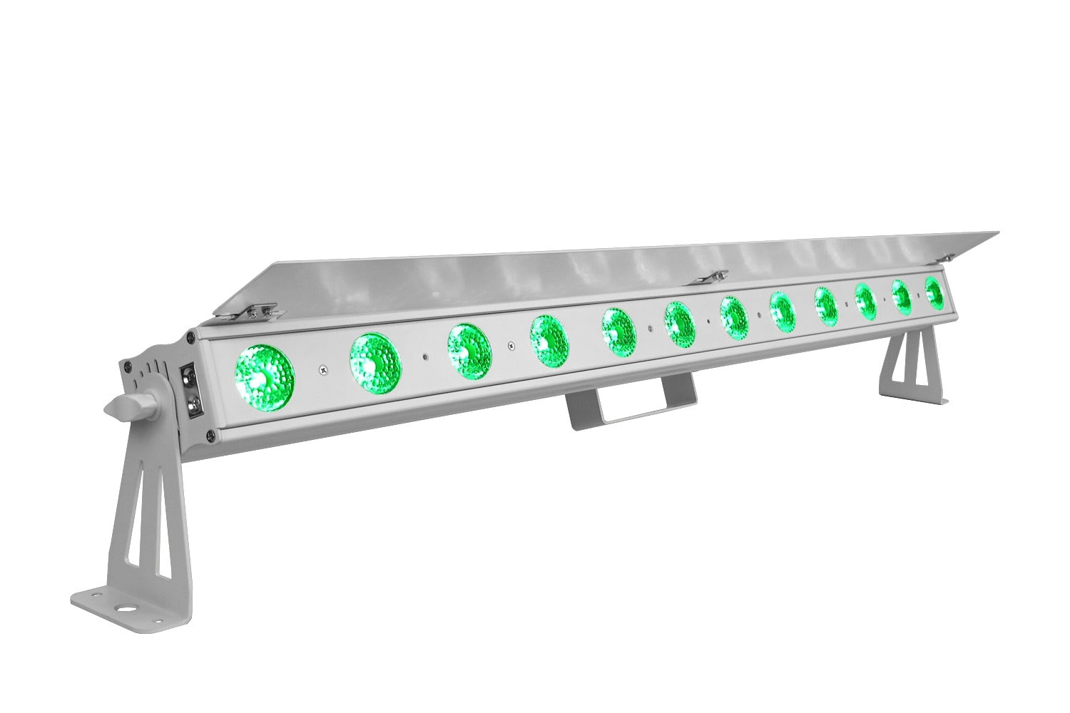 PIXBAR12H-WH - 12 x 12W RGBWAU Pixel Control Bar with barndoor (White)