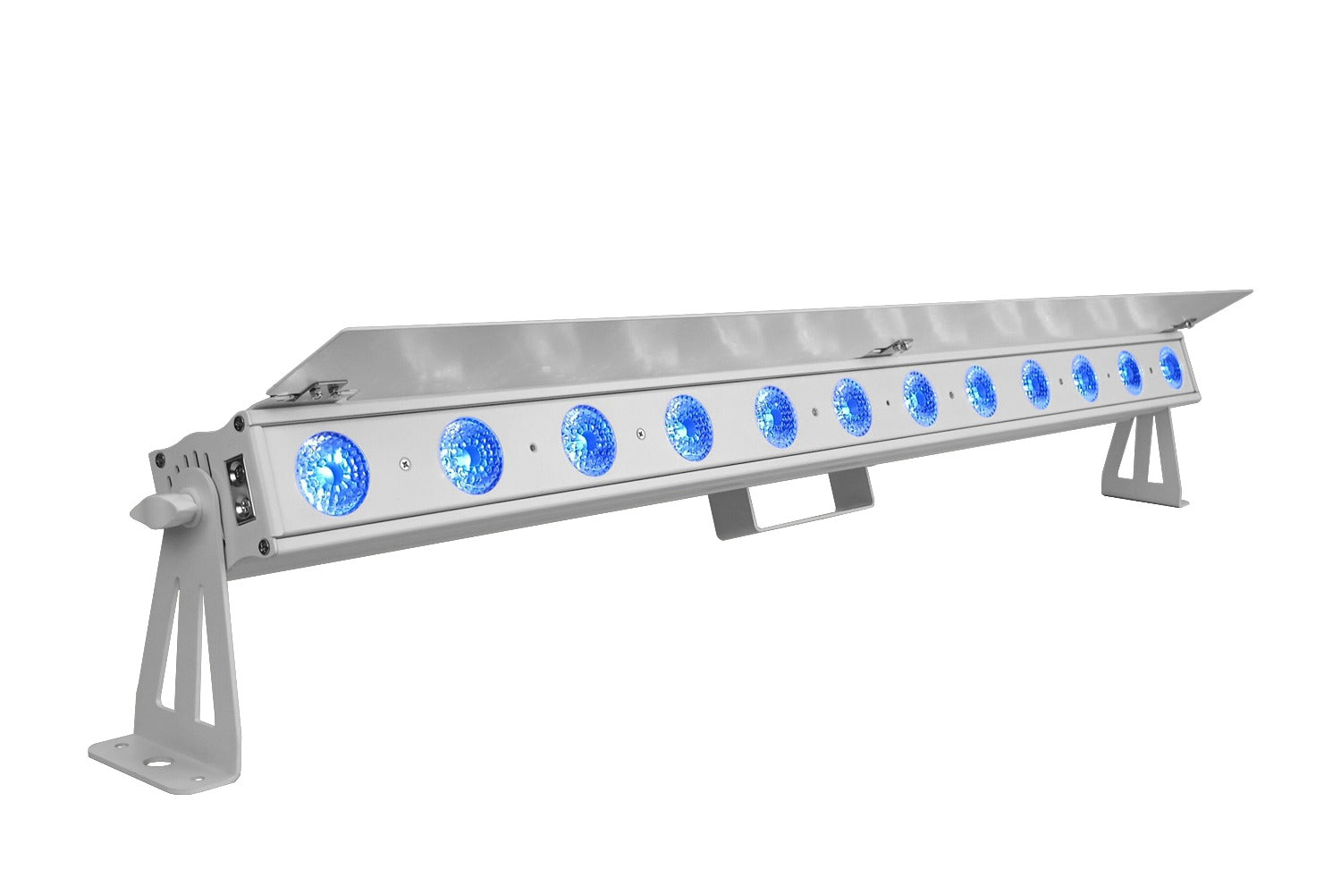 PIXBAR12H-WH - 12 x 12W RGBWAU Pixel Control Bar with barndoor (White)