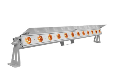 PIXBAR12H-WH - 12 x 12W RGBWAU Pixel Control Bar with barndoor (White)