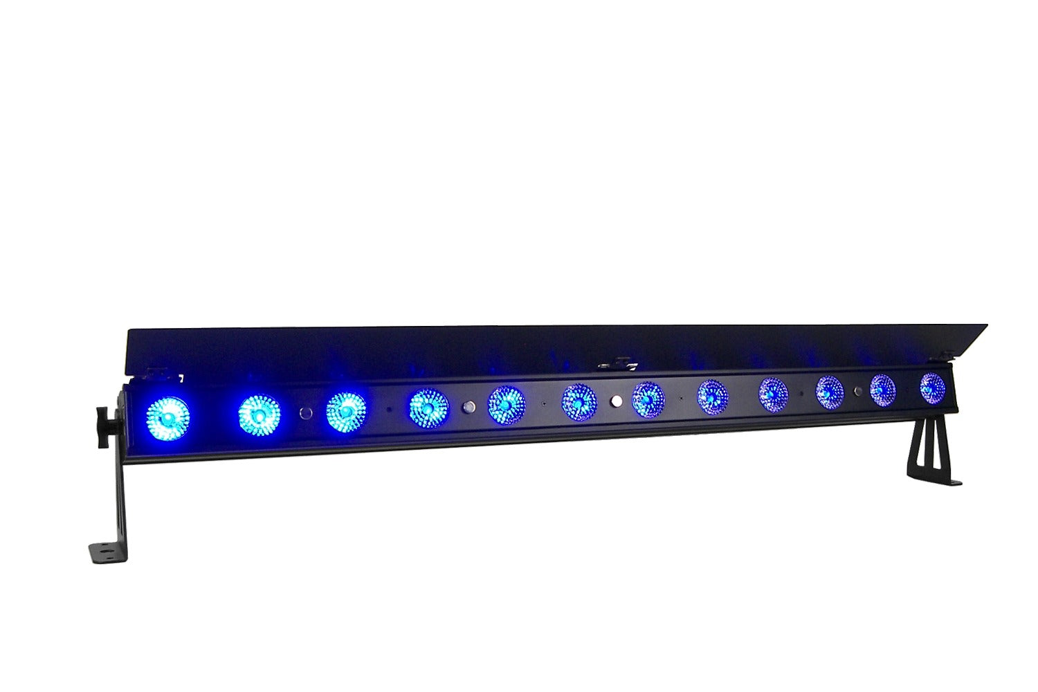 PIXBAR12H - 12 x 12W RGBWAU Pixel Control Bar with barndoor