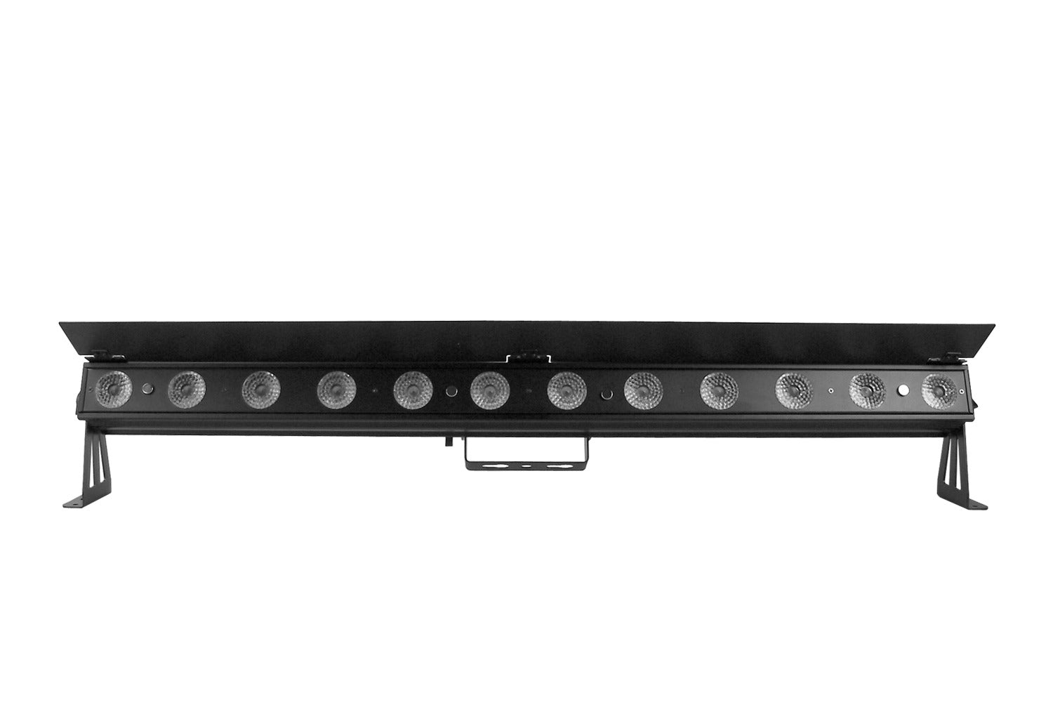 PIXBAR12H - 12 x 12W RGBWAU Pixel Control Bar with barndoor