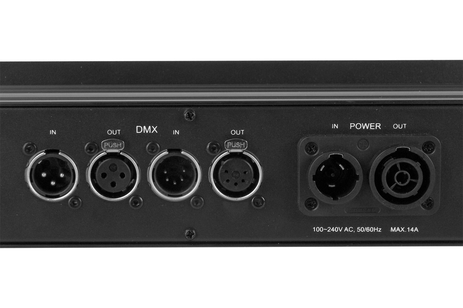 PIXBAR12H - 12 x 12W RGBWAU Pixel Control Bar with barndoor