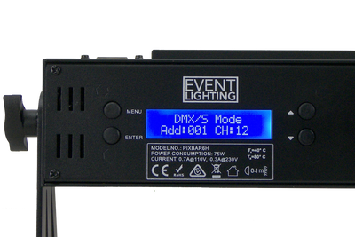 PIXBAR6VW - 6 x 6W CW/WW/A Pixel Control Bar with barndoor