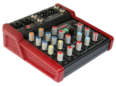 DSP FX Studio Audio Mixer 6-Channel with Bluetooth USB Play Audio interface A28
