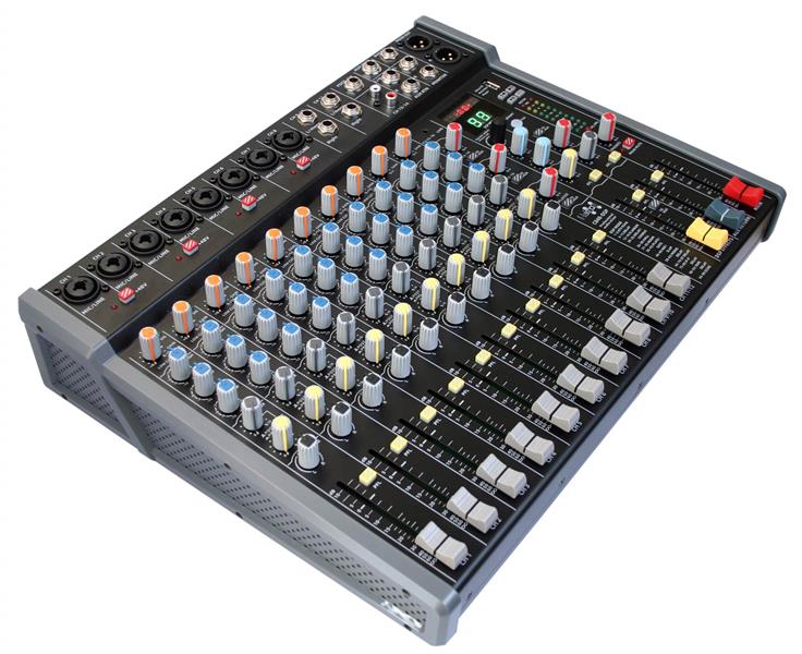 Studio Audio Mixer 16-Channel with Bluetooth USB Play Audio interface DSP effects C848