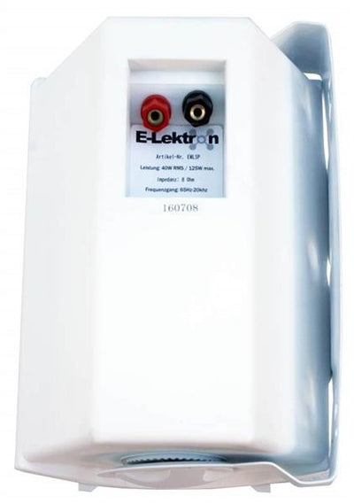 E-Lektron EWL5P White 5" Inch 250w Passive Bookshelf Speaker Pair Wall Bracket 2 Way Stereo DJ PA