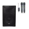 QTX Quest QKS10 Speaker Bluetooth Active Loud Sound System PA with 2 Tunable UHF Microphones