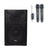 QTX Quest QKS10 Speaker Bluetooth Active Loud Sound System PA with 2 Tunable UHF Microphones