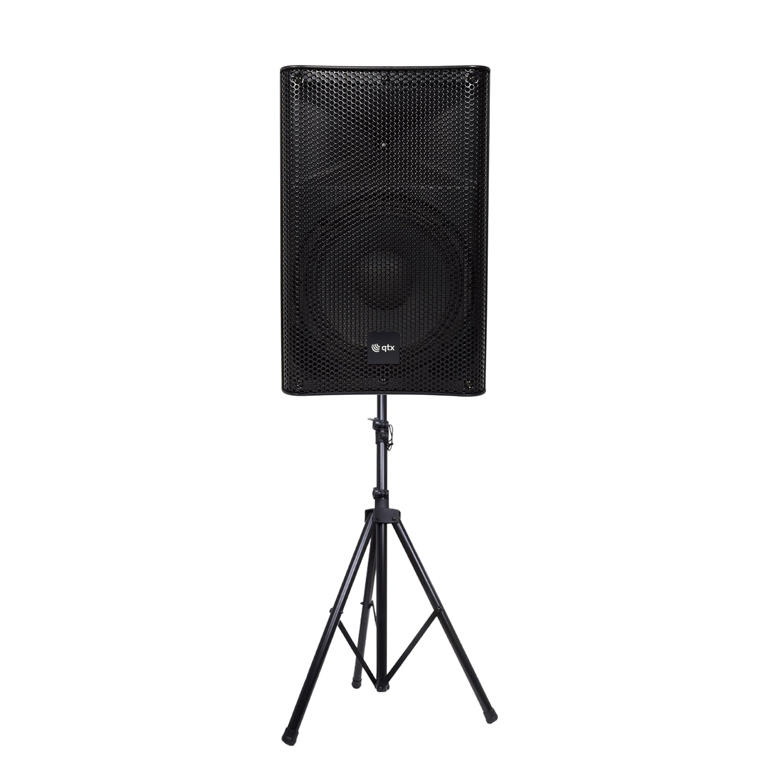 QTX Quest-10AS 10" Active PA Bluetooth Speaker & Stand Bundle | 600W