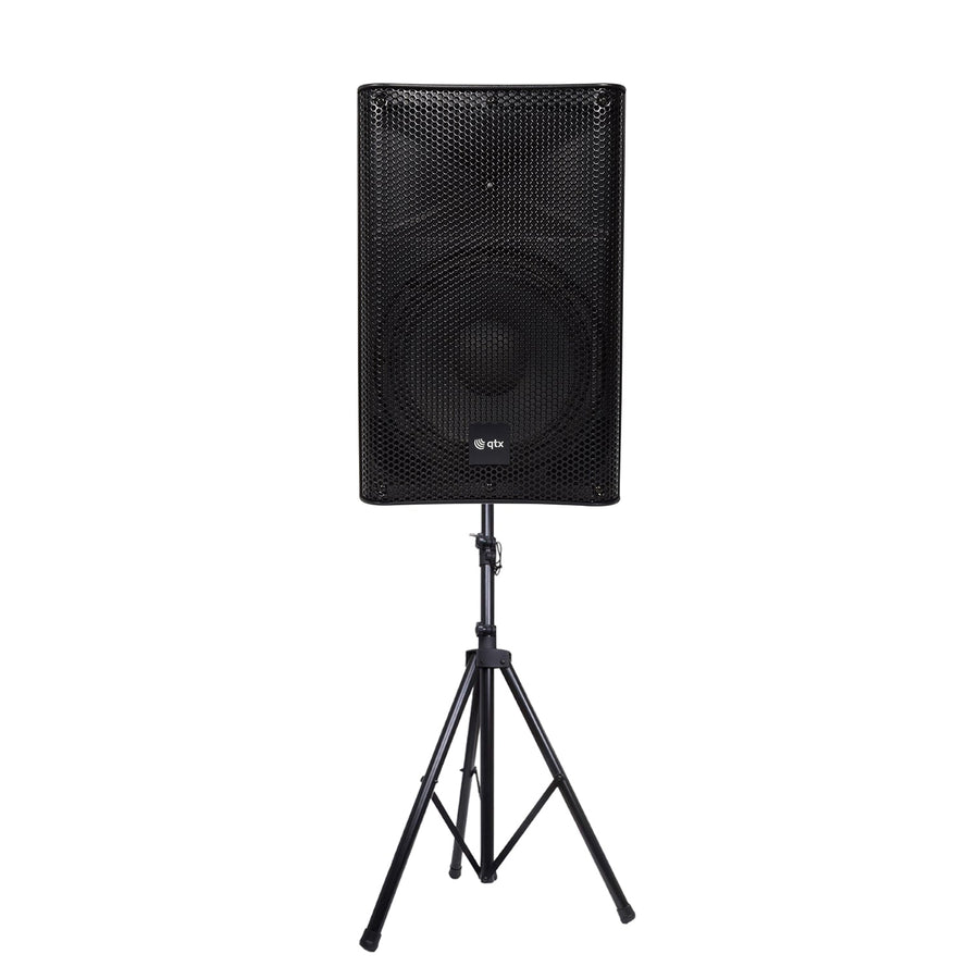 QTX Quest-12AS 12" Active Bluetooth PA Speaker & Stand Bundle | 720W High Power