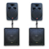 3800w Pro Audio Set with 2x 15" Inch Active Speakers + 2x18" Subwoofer + Stand