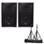 QTX Quest-15AS Powerful Active PA cabinet Bluetooth FM tuner Speakers with Stands
