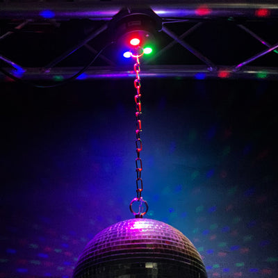 CR Lite Mirror Ball Motor With Red Green Blue 1W LED Light Capacity 3.5kg