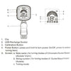 Aroma AT-105 Rechargeable Chromatic Clip On Tuner for Guitar Ukulele Violin