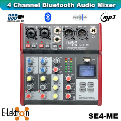 QTX Audius-12 Audio Performance package with Bluetooth PA System Audio Mixer Microphones Stands