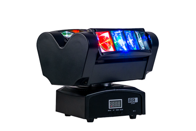 Spider - 8x 10W LED RGBW Twin 4 Beam Moving Head