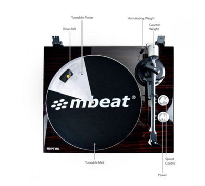 mbeat® PT-18K Bluetooth Turntable Player (MMC, USB, Anti-skating, Preamplifier) SPMB-MB-PT-18K