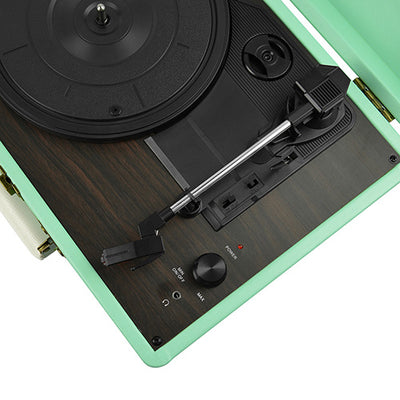 mbeat® Woodstock Retro Turntable Player TIIFFANY BLUE