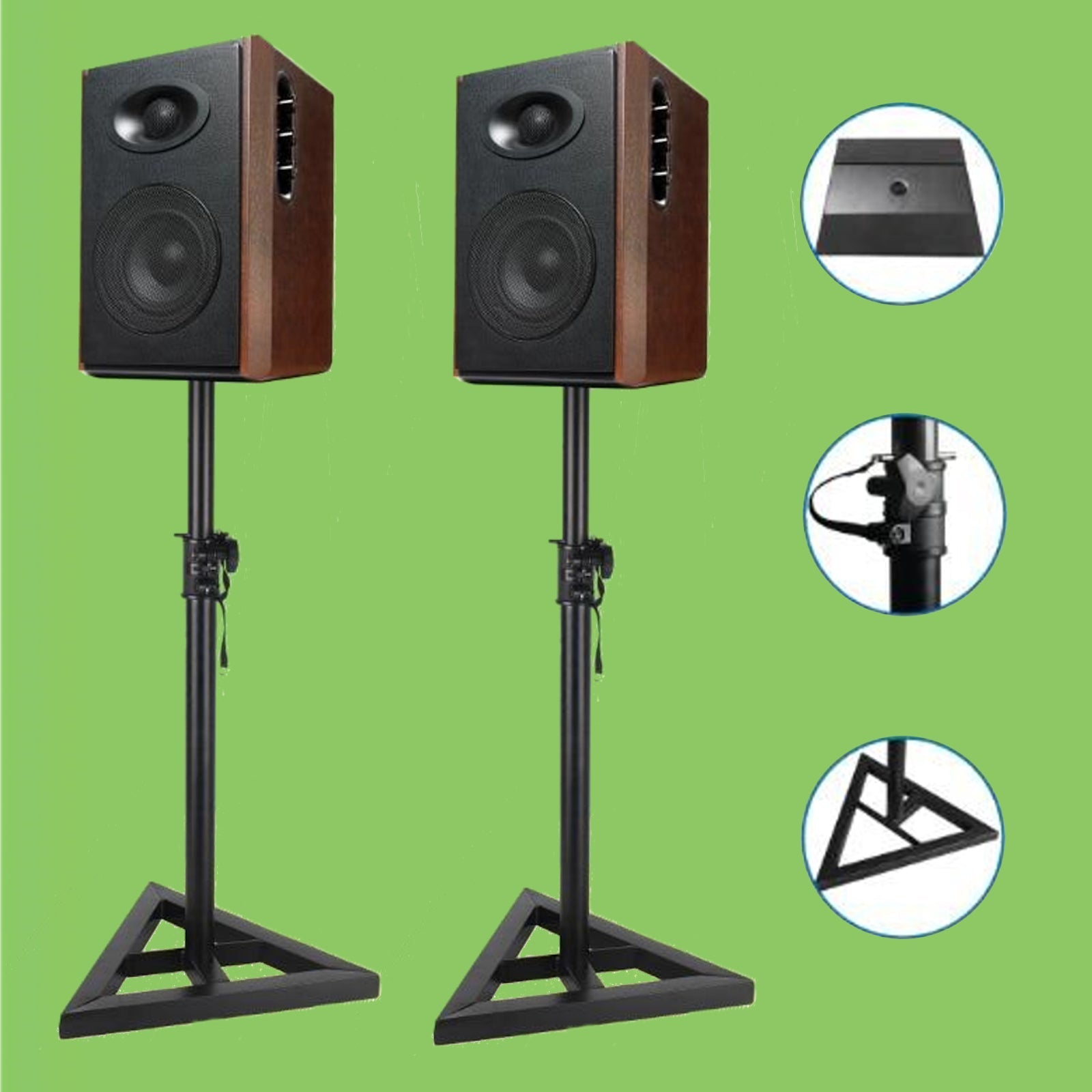 2x Studio Monitor Surround Speaker Floor Stand 150cm Holder DJ Stage Music Home Theatre