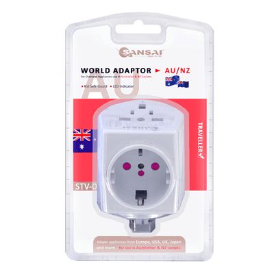 AU Worldwide Plug Universal Travel Adapter EU/USA/UK/JP to AU/NZ