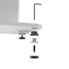 Kanto SX22W 22" Tall Fillable Speaker Stands with Isolation Feet - Pair, White