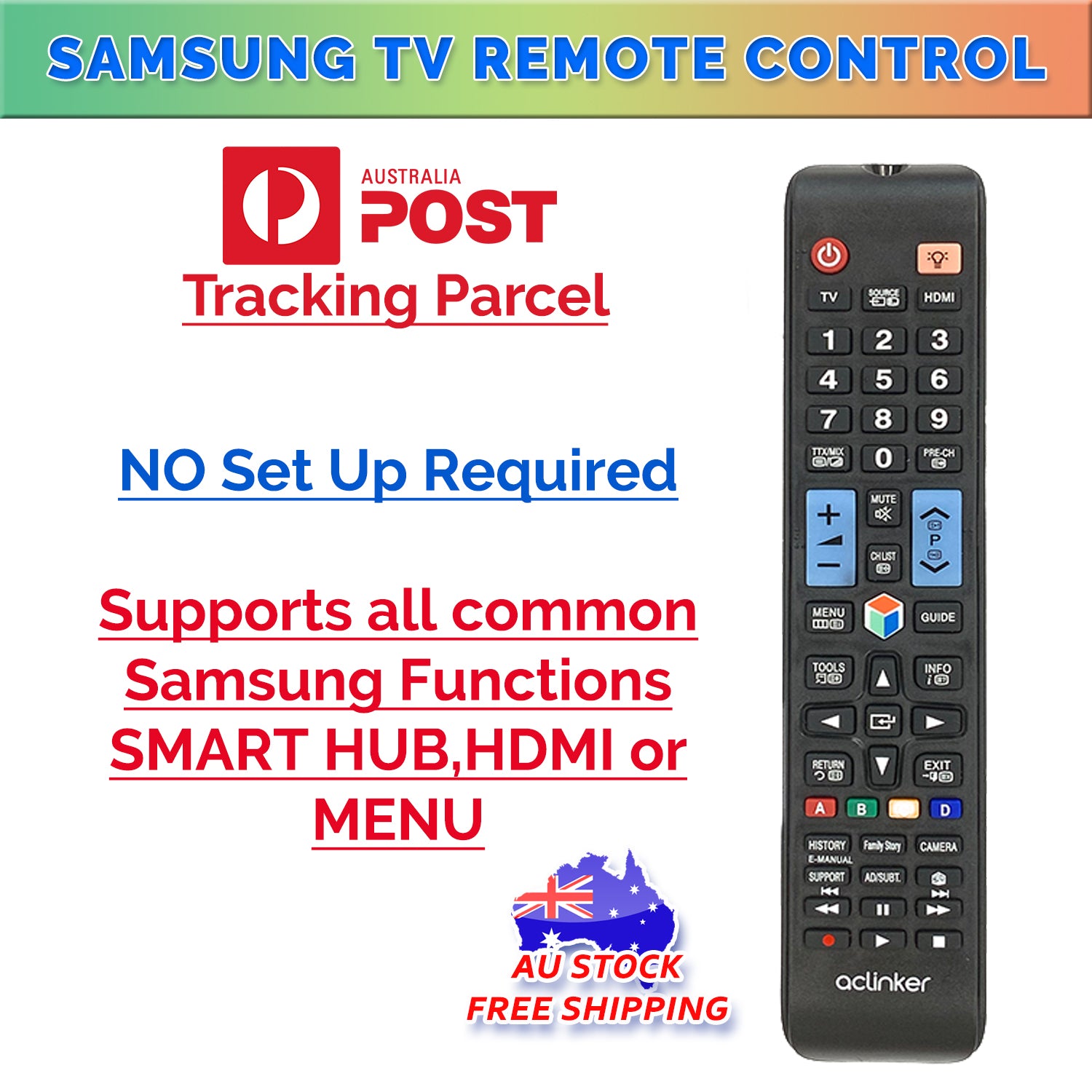 Aclinker 2022 New Samsung Replacement Remote Control For LCD, LED, Plasma, Smart 3D TV