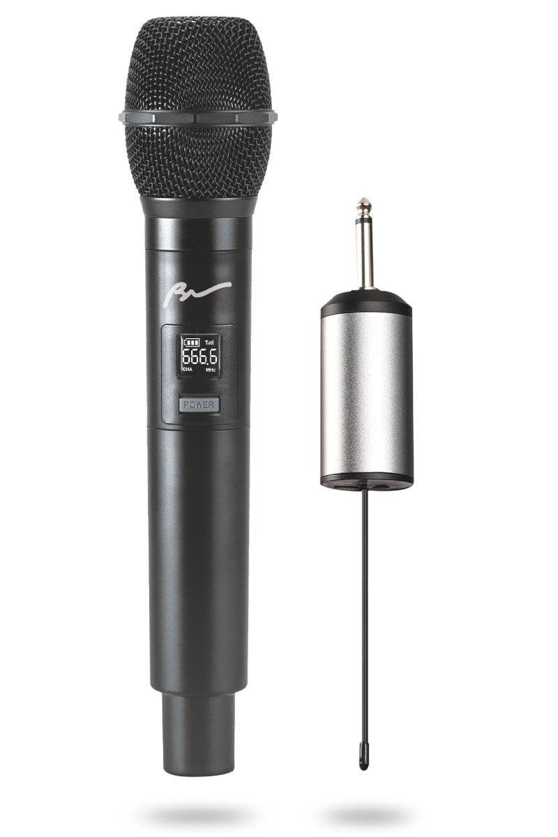 PA Speaker + 2.4 GHz Wireless Mic Headset + Optional Single or Dual Wireless Microphones AUX mp3