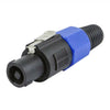 Speakon Jack for Speaker Lead PA Cable Chord 2 or 4 Pole Connector Orange or Blue