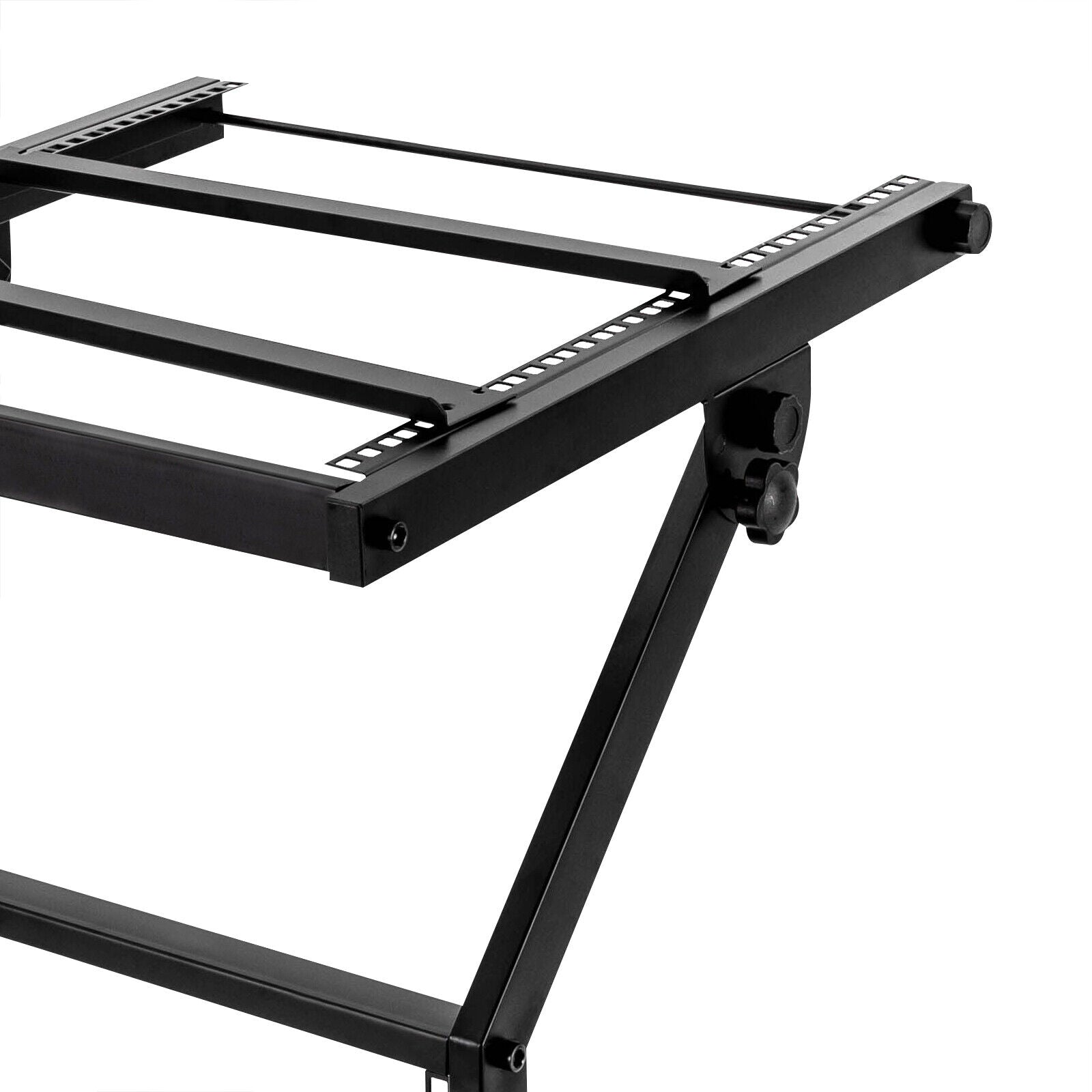 12U + 13U Studio Rolling 25U Rack Stand Cart for Mixer Music Booth DJ Lectern on wheels