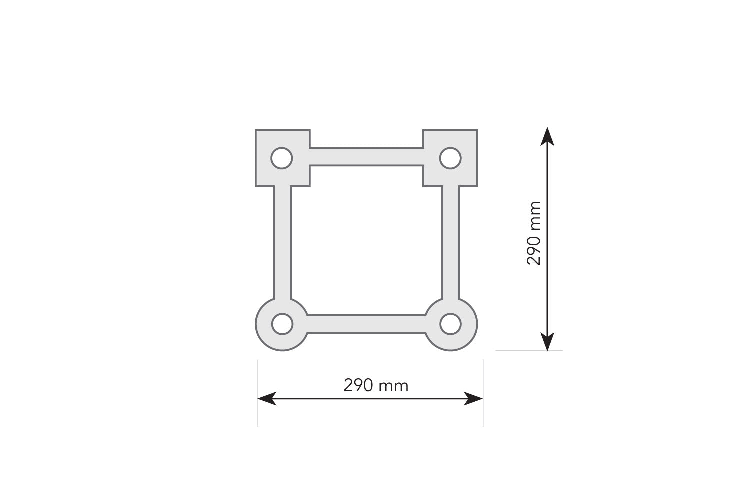 T3BLSPD3BK - 290mm Power Truss - Black 3m