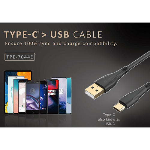 2.4M Type-C to USB-A Cable SANSAI TPE-7044E