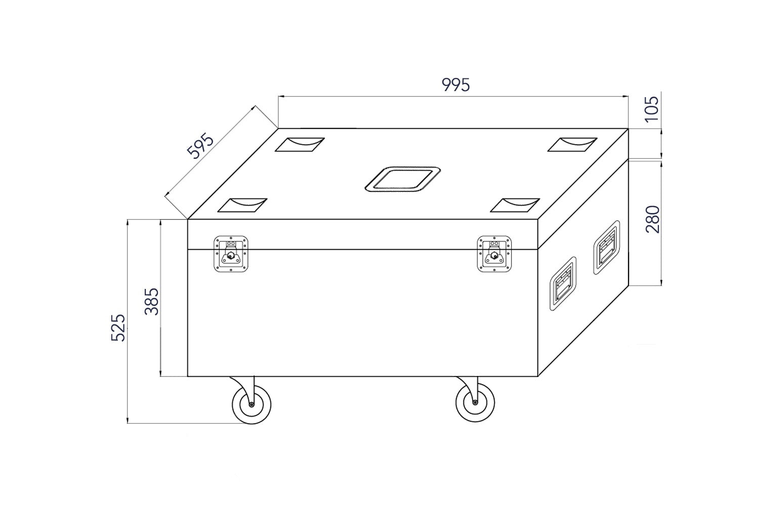 TSUNAMI2-IPC4AF - Road Case for TSUNAMI2-IP (fits 4 units)