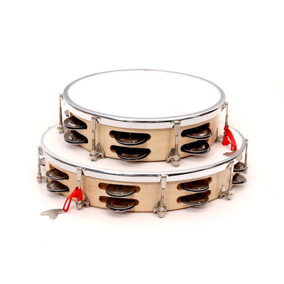 Tuneable Tambourine Double Row 8 inch or 12 inch Percussion Instrument
