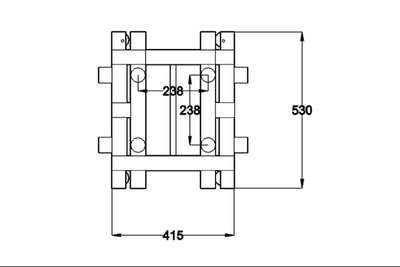 3BSB3 -  290mm Box Truss Sleeve Block with 290mm Connections (Silver)