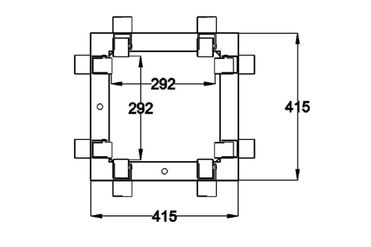 3BSB3 -  290mm Box Truss Sleeve Block with 290mm Connections (Silver)
