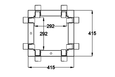 3BSB3 -  290mm Box Truss Sleeve Block with 290mm Connections (Silver)