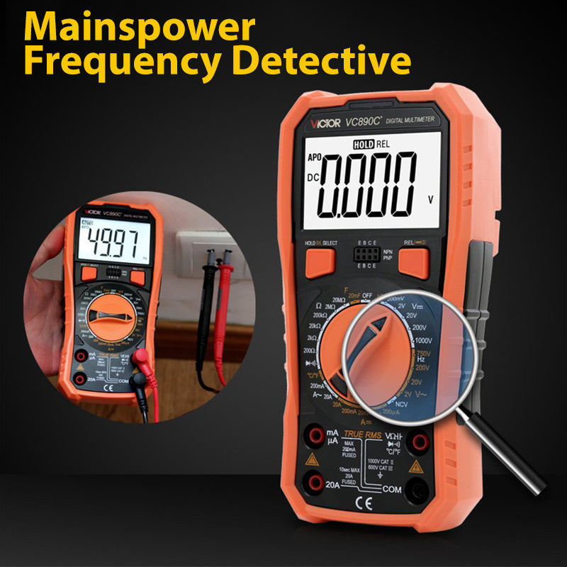 Victor Vc890c + Digital True Rms Multimeter High-Precision 20000uf Capacitor Nvc Temperature Measurement