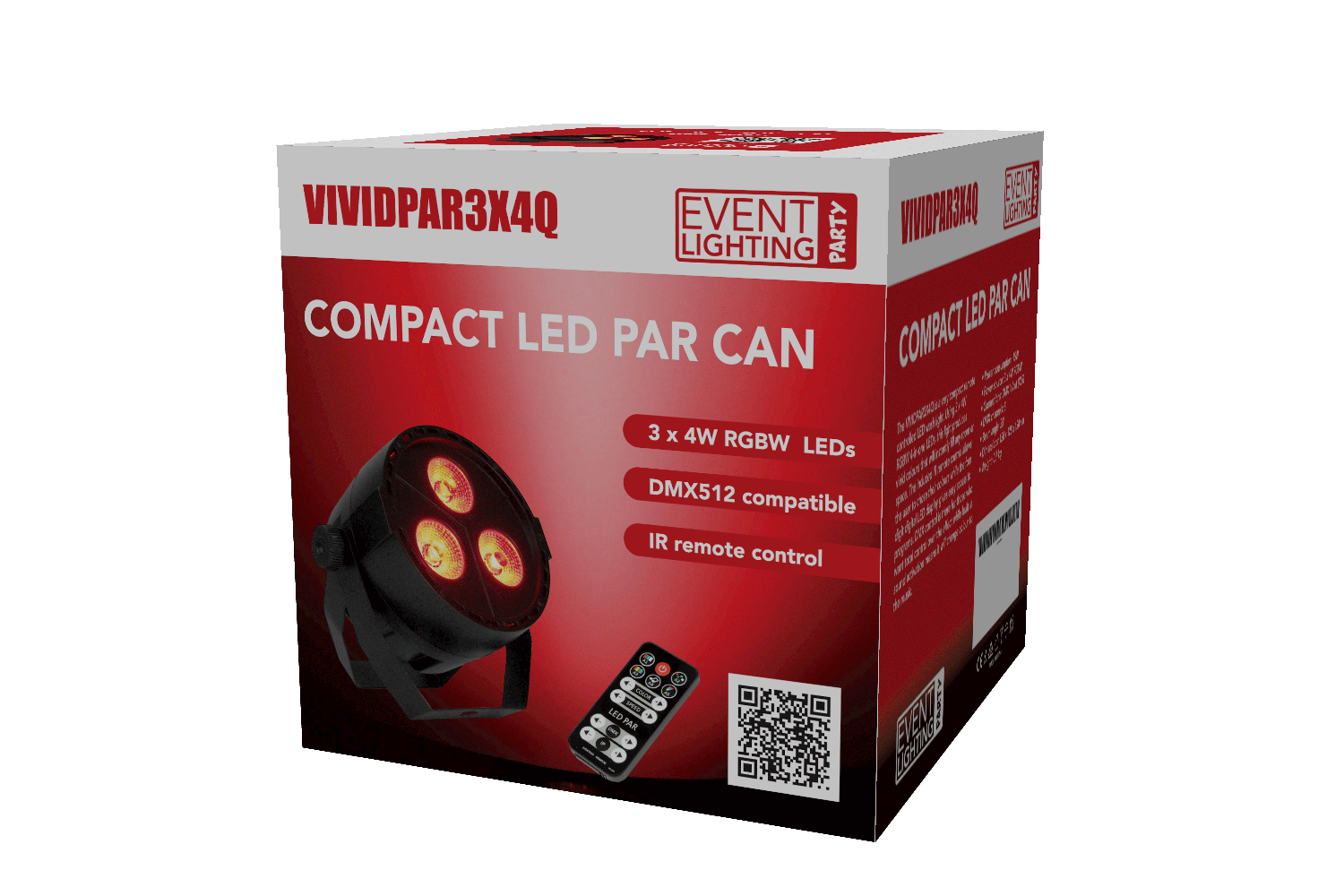 Event Lighting VIVIDPAR3X4Q - 3x 4W RGBW Mini Par