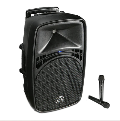 Wharfedale Pro EZ12A 12" Portable Bluetooth PA Active Speaker + 2x Wireless Microphones
