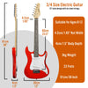 3rd Avenue 3/4 Size Electric Guitar - Red