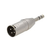 3 Pin XLR Male to 1/4 inch 6.35mm Stereo TRS Male Audio Adapter Plug Balanced