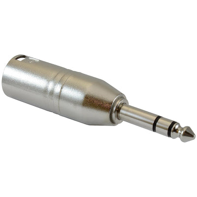 3 Pin XLR Male to 1/4 inch 6.35mm Stereo TRS Male Audio Adapter Plug Balanced