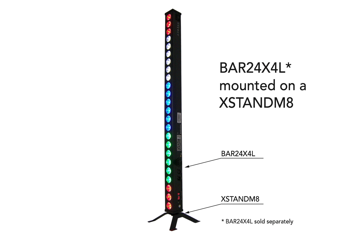 Event Lighting XSTANDM8 - 'X' floor stand with M8 knob