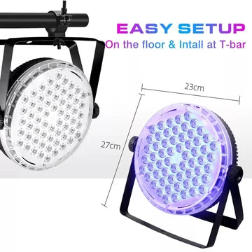 Ziro Par Q60 120W LED Par Can 60x RGBW 4-in-1 DMX512 Stage Wash Light Strobe Sound